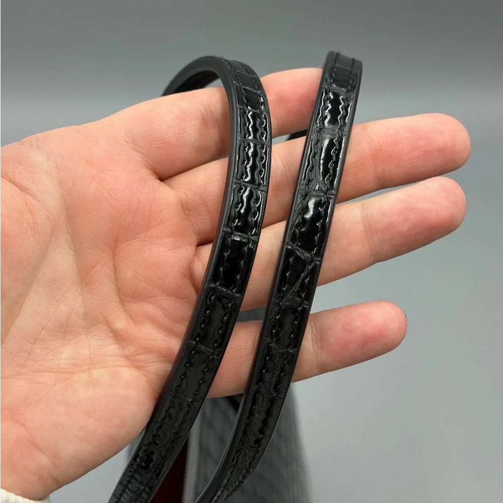 Christian Louboutin Croc Embossed Shiny Leather Tote - Picture 10 of 14